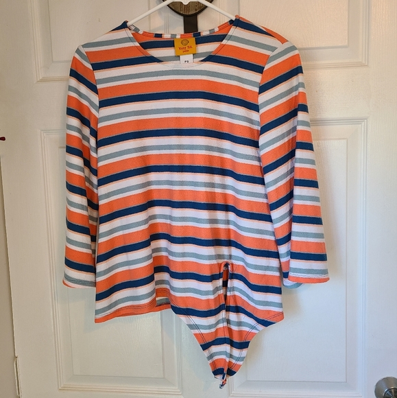 (600) Ruby Rd. Petite Woman's Long Sleeve Blouse,  Size: PS Color: Stripes - Picture 4 of 10